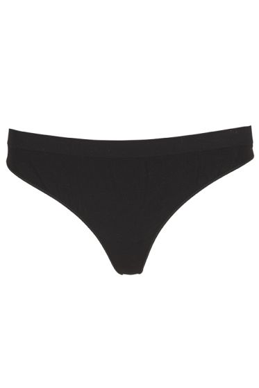 Basic Emily sømløs stringtruse sort