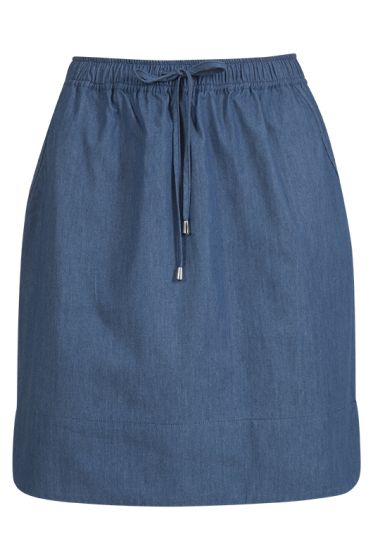 Lifetime denimskjørt med strikk i livet denim blå
