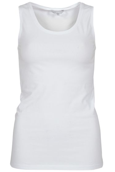 Basic Piper lang singlet hvit