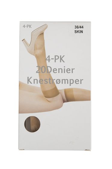 Basic knestrømper 4pk hud