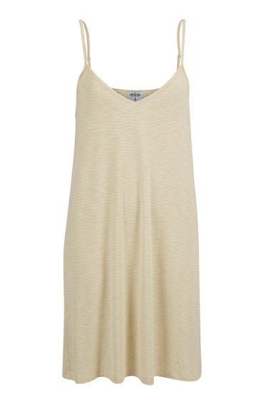 Nightwear stripet nattkjole lys gul