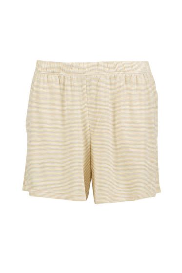 Nightwear stripet pyjamasshorts lys gul