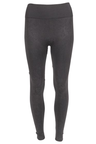 Basic Nova Seamless leggings med børstet innside sortmønstret