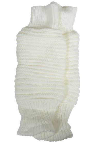 Safa tykke leggvarmere i strukturstrikk. offwhite