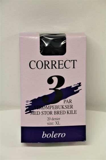 Correct Bolero 3pk strømpebukse Sort