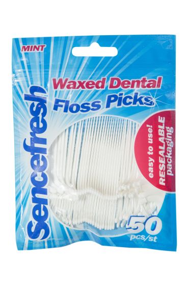 Sencefresh Mint Waxed Floss Picks 50pk mint