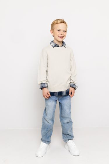 Strikkegenser Beige