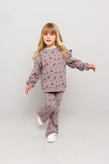 Sweatgenser blomstret Lilla
