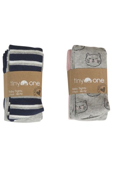Tiny One Strømpebukse  2pk marine-grå