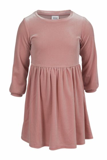 Kids World velourkjole rosa