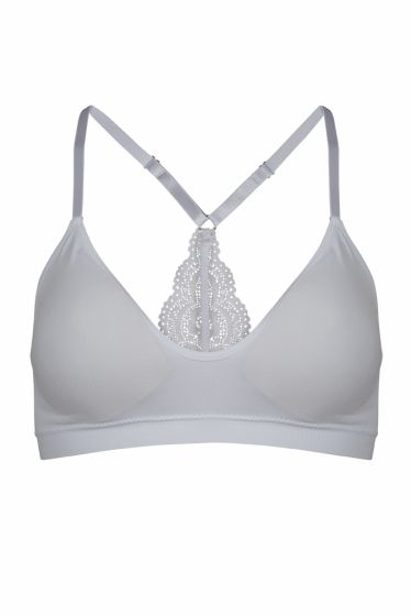 Crossbow seamless topp med blonde og padding hvit