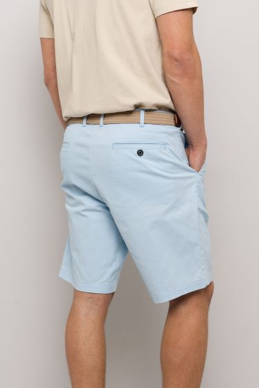 Chinos stretch shorts Salvador Lyseblå