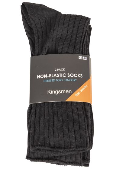 Kingsmen Hansen strikkløs sokk 2pk sort