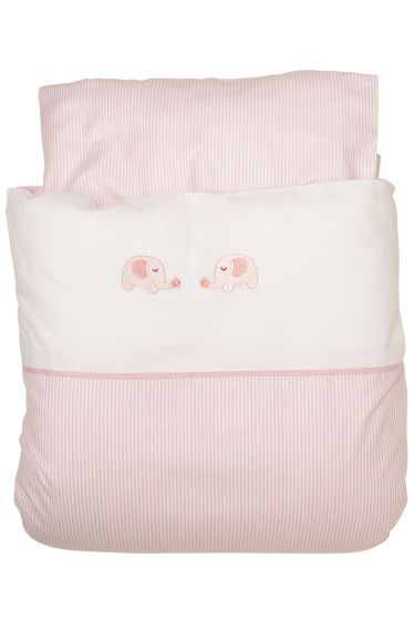 Cozy Barnesengesett med elefant rosa