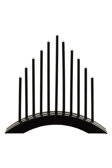 Adventsstake LED-lys sort