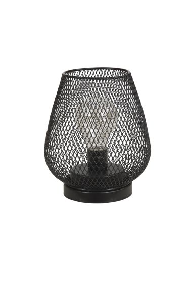 Ledlampe i sort metall 17cm sort