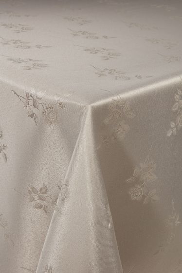 Dekke duk i lettstelt polyesterkvalitet beige