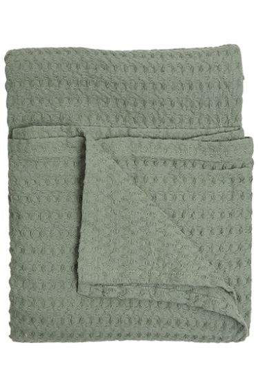 Cozy Vaffel pledd grønn
