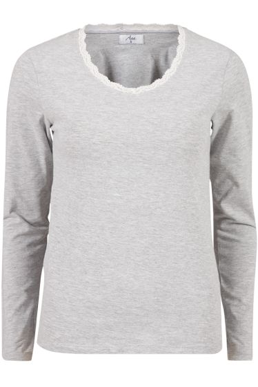 Nightwear Pyjamastopp langermet grå
