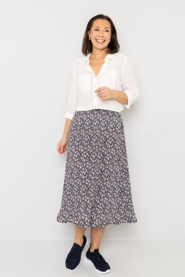 Skjørt Alida Marine-beige
