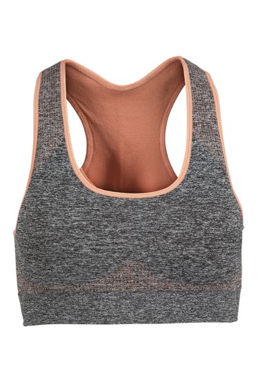 Active Sport seamless sports-bh gråmelert - oransje