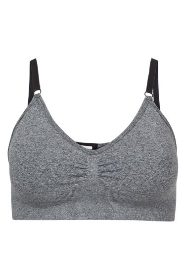 Basic Emily sømløs bh gråmelert