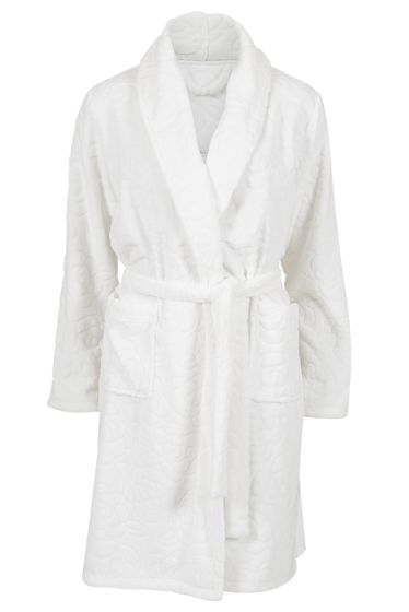Nightwear Io morgenkåpe i fleece offwhite