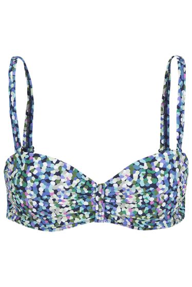 Swimwear bikinioverdel bandeau-bh blå