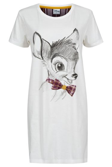 Disney nattkjole med Disney print offwhite