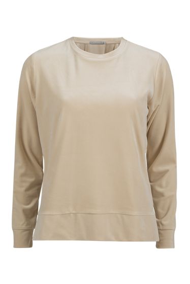 Basic Stella velourgenser lys beige