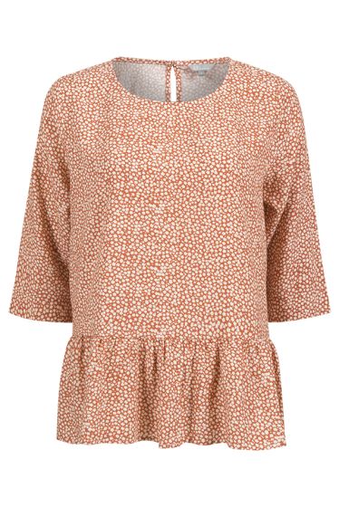 Lifetime peplum topp med print rust