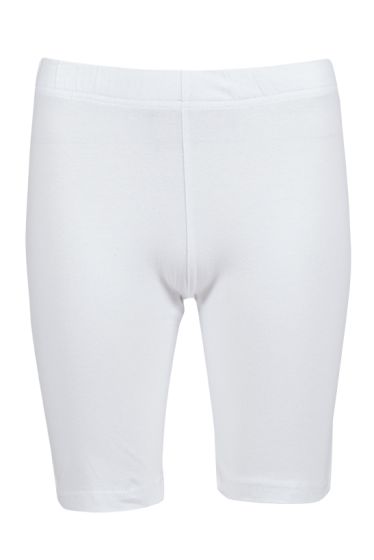 Basic Piper sykkelshorts i bomull hvit
