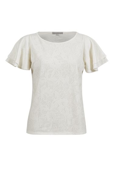 Lifetime Madelyn topp med volangermer offwhite
