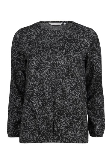 Lifetime Lily langermet topp med lurexblomster sort