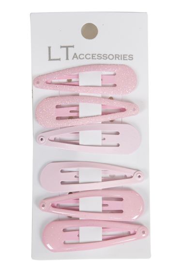Hårspenner barn 6pk rosa