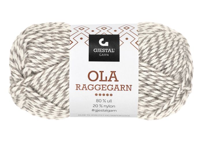 Gjestal Ola raggegarn garnnøste 704-beige/natur..