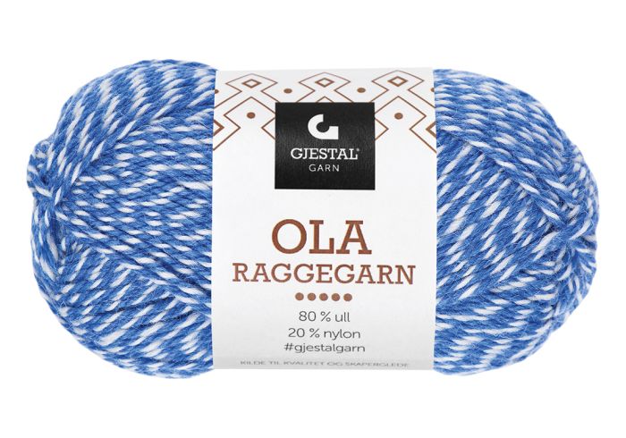Gjestal Ola raggegarn garnnøste 708-blå/natur
