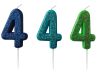 Kakelys m/glitter assortert lyseblå, mørkeblå, grønn