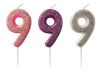 Kakelys m/glitter assortert rosa, lilla og sølv