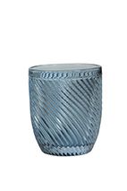 Glass dreiet blå