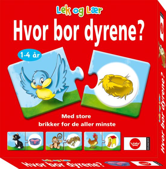 Hvor bor dyrene? Lek og lær 1-4 år standard