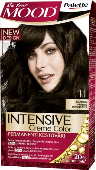 Schwarzkopf Mood Permanent hårfarge mood 11 black brown 