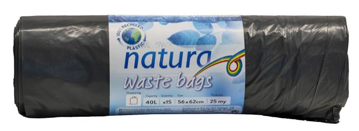 Avfallspose 40l med snor  .