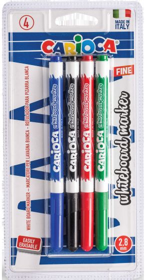 Whiteboard-tusjer Carioca 4 stk original