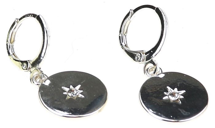 Øredobber med anheng Rhodium