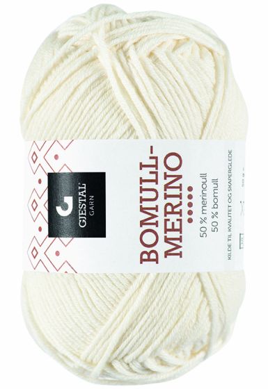 Bomull Merino garnnøste 140-natur