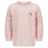 Langermet topp med broderi Lys rosa ..