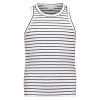 Singlet ribbestrikket Malin Hvit/sort