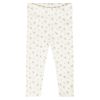 Leggings med print Daisy Offwhite