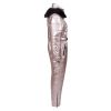 Skidress Rosegold med avtagbar pels ..